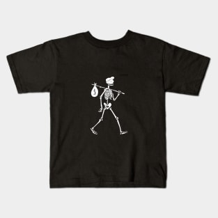 Skull with money bag Kids T-Shirt